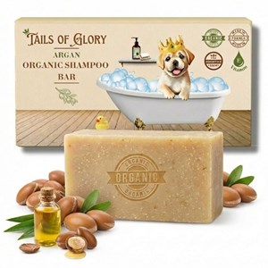 Shampoing solide chiens & chiots bio, peau sensible à l’huile d’argan 100g