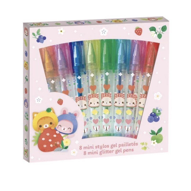 Minis stylos gel pailletes x 8 - janod