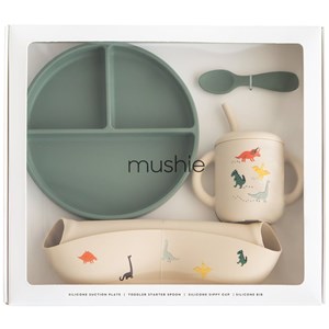 Coffret repas en silicone dino (4 pièces)