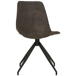 Andy-chaise pivotante à 360° en microfibre vintage grise (x2)