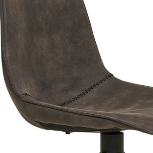 Andy-chaise pivotante à 360° en microfibre vintage grise (x2)