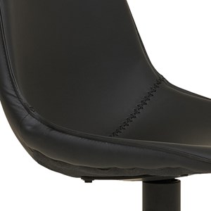 Andy- chaise pivotante à 360° en cuir synthétique noir (x2)