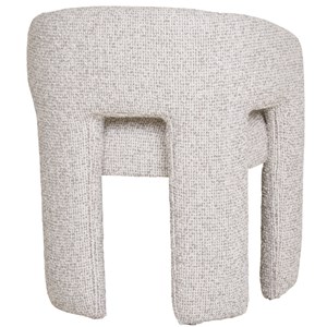 Bliss-fauteuil de table en tissu chenillé naturel