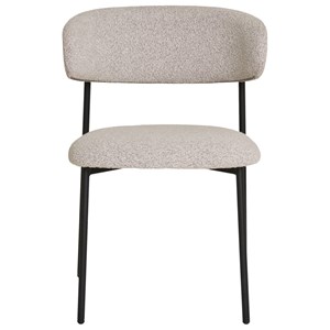 Carla- chaise en tissu texturé sable (x2)