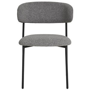 Carla- chaise en tissu texturé gris (x2)