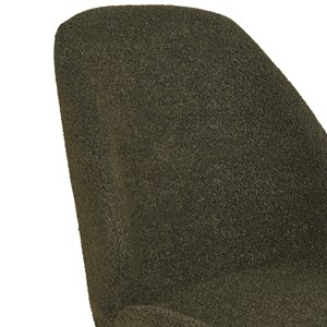 Carla-chaise pivotante à 360° en tissu vert (x2)