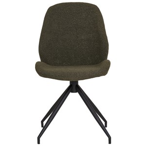 Carla-chaise pivotante à 360° en tissu vert (x2)
