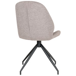 Carla-chaise pivotante à 360° en tissu gris (x2)