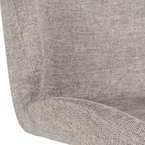 Carla-chaise pivotante à 360° en tissu gris (x2)