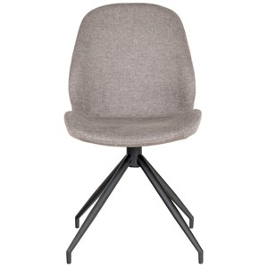 Carla-chaise pivotante à 360° en tissu gris (x2)