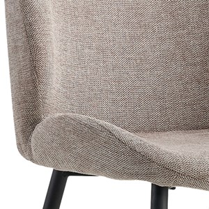 Carla-chaise en tissu gris (x2)