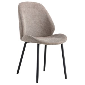 Carla-chaise en tissu gris (x2)