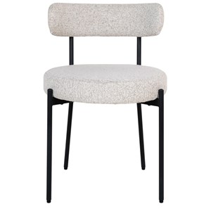 Erin-chaise en tissu bouclé écru (x2)