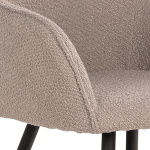 Grace- chaise en tissu bouclé taupe (x2)