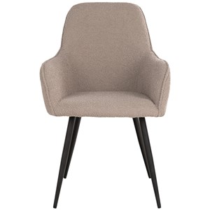 Grace- chaise en tissu bouclé taupe (x2)