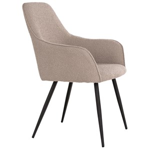 Grace- chaise en tissu bouclé taupe (x2)
