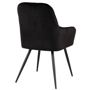 Grace- chaise en velours noir (x2)
