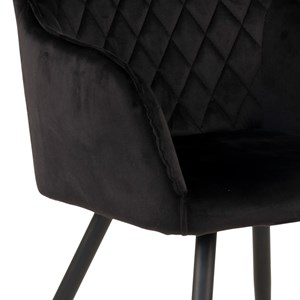 Grace- chaise en velours noir (x2)