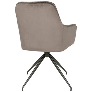 Grace- chaise pivotante 360° en velours taupe