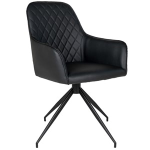 Grace- chaise pivotante 360° en pu vintage noir