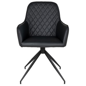Grace- chaise pivotante 360° en pu vintage noir