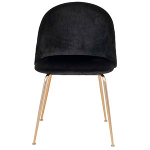 Loly- chaise en velours noir et finition laiton (x2)