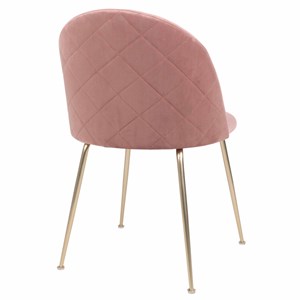 Loly- chaise en velours rose et finition laiton (x2)