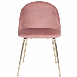 Loly- chaise en velours rose et finition laiton (x2)