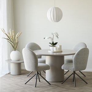 Lyiv- chaise pivotante 360° en tissu sable