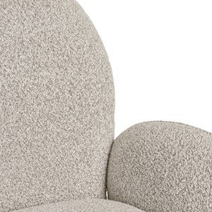 Lyiv- fauteuil de table pivotant 360° en tissu sable