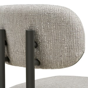 Mily- chaise en tissu chenillé  gris clair (x2)