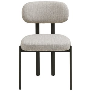 Mily- chaise en tissu chenillé  gris clair (x2)