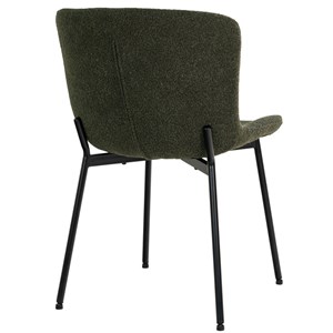 Mina-chaise en tissu vert (x2)