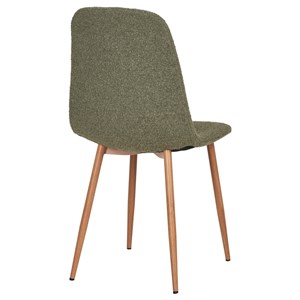 Salya- chaise en tissu chenillé vert foncé (x2)