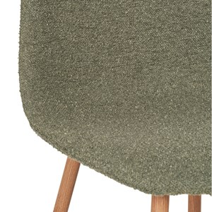 Salya- chaise en tissu chenillé vert foncé (x2)