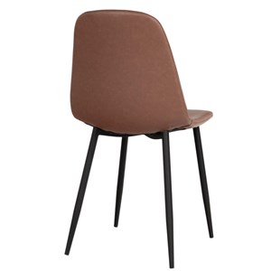 Salya-chaise en pu vintage marron (x2)