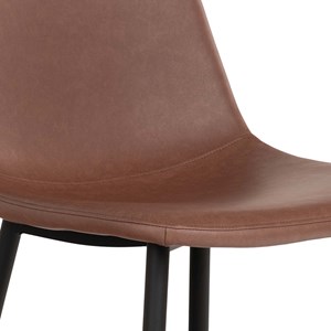 Salya-chaise en pu vintage marron (x2)