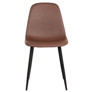 Salya-chaise en pu vintage marron (x2)