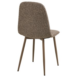 Salya- chaise en tissu chenillé taupe (x2)