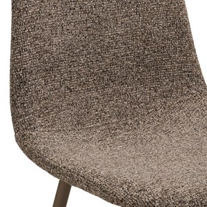 Salya- chaise en tissu chenillé taupe (x2)