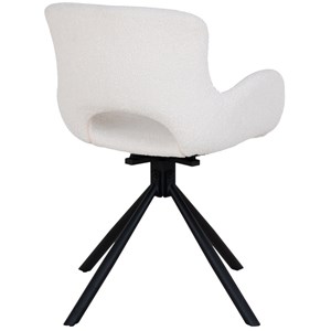 Sixty- chaise pivotante 360° en tissu écru (x2)