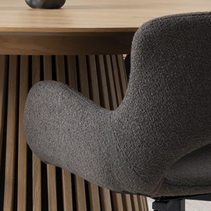 Sixty- chaise pivotante 360° en tissu taupe (x2)