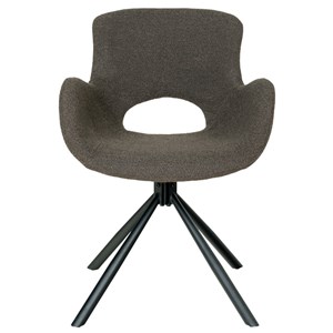 Sixty- chaise pivotante 360° en tissu taupe (x2)