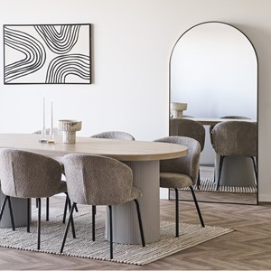 Sophie- chaise en tissu bouclé beige (x2)