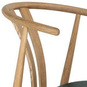 Sven-fauteuil de table en chêne massif et pu noir (x2)