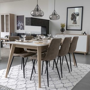 Svin- chaise vintage marron et acier noir (x2)