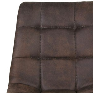 Svin- chaise vintage brun et acier noir (x2)