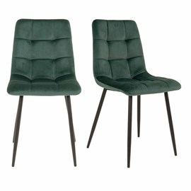 Svin- chaise velours vert (x2)