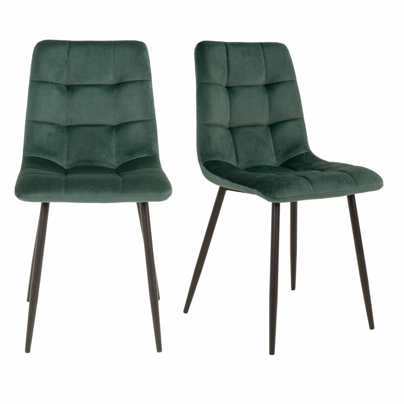 Svin- chaise velours vert (x2)