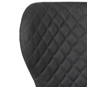 Vars-chaise en cuir synthétique gris foncé (x2)